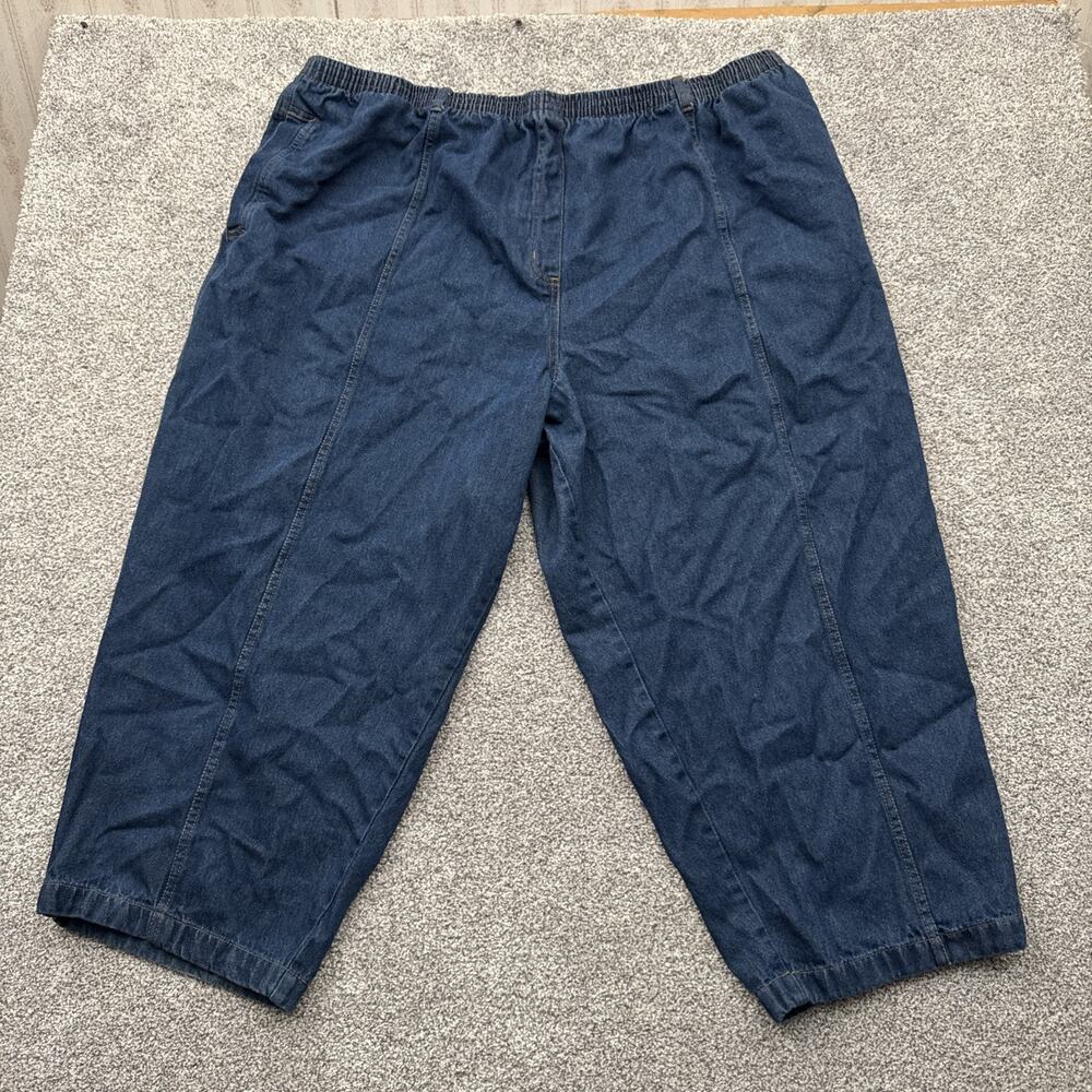Vintage 90s Inspired Jeans Womens Size 36WP Capri Lagenlook Grandmacore Denim